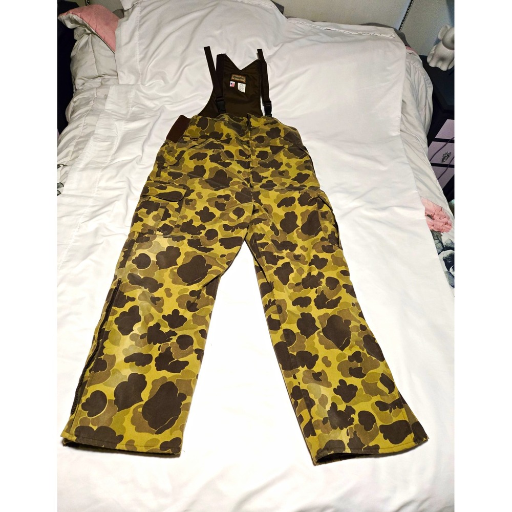 Vintage Remington Men's Waterproof Insulated Camo Bib Pants Nylon XX-Large